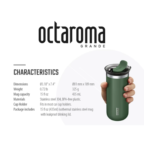 WACACO Octaroma Vacuum Insulated Coffee Mug