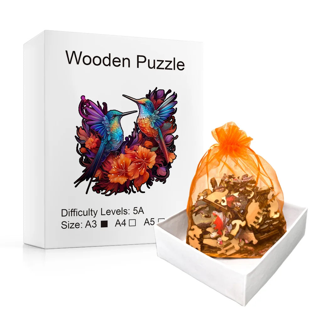 Puzzle en bois Colibris