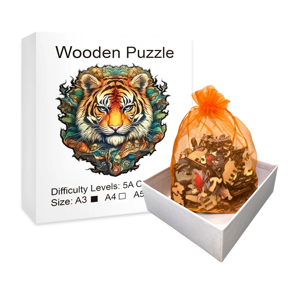 Wooden Tiger Puzzle