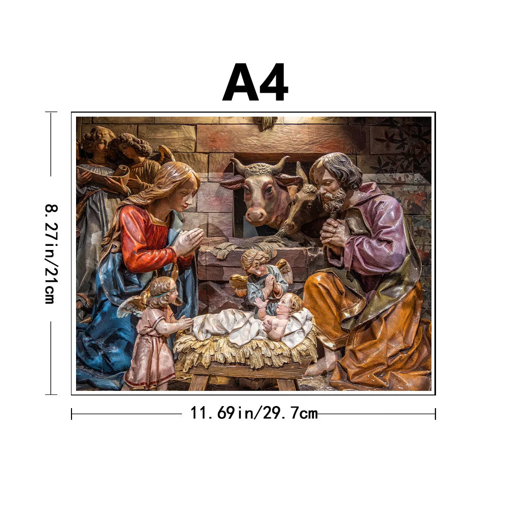 Wooden Nativity Scene Puzzle - Birth of Jesus