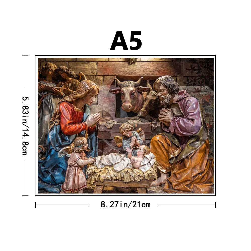 Wooden Nativity Scene Puzzle - Birth of Jesus