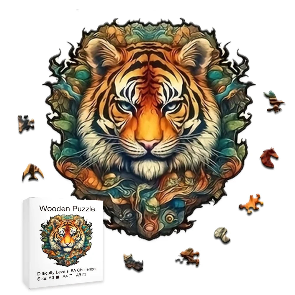 Wooden Tiger Puzzle