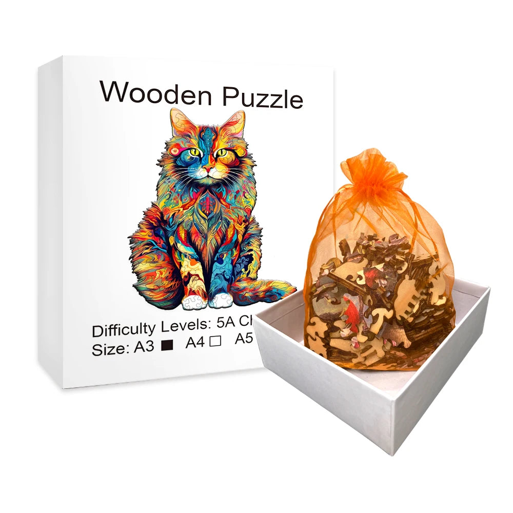 Wooden Colored Animals Puzzle