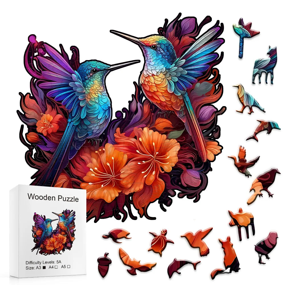 Puzzle en bois Colibris