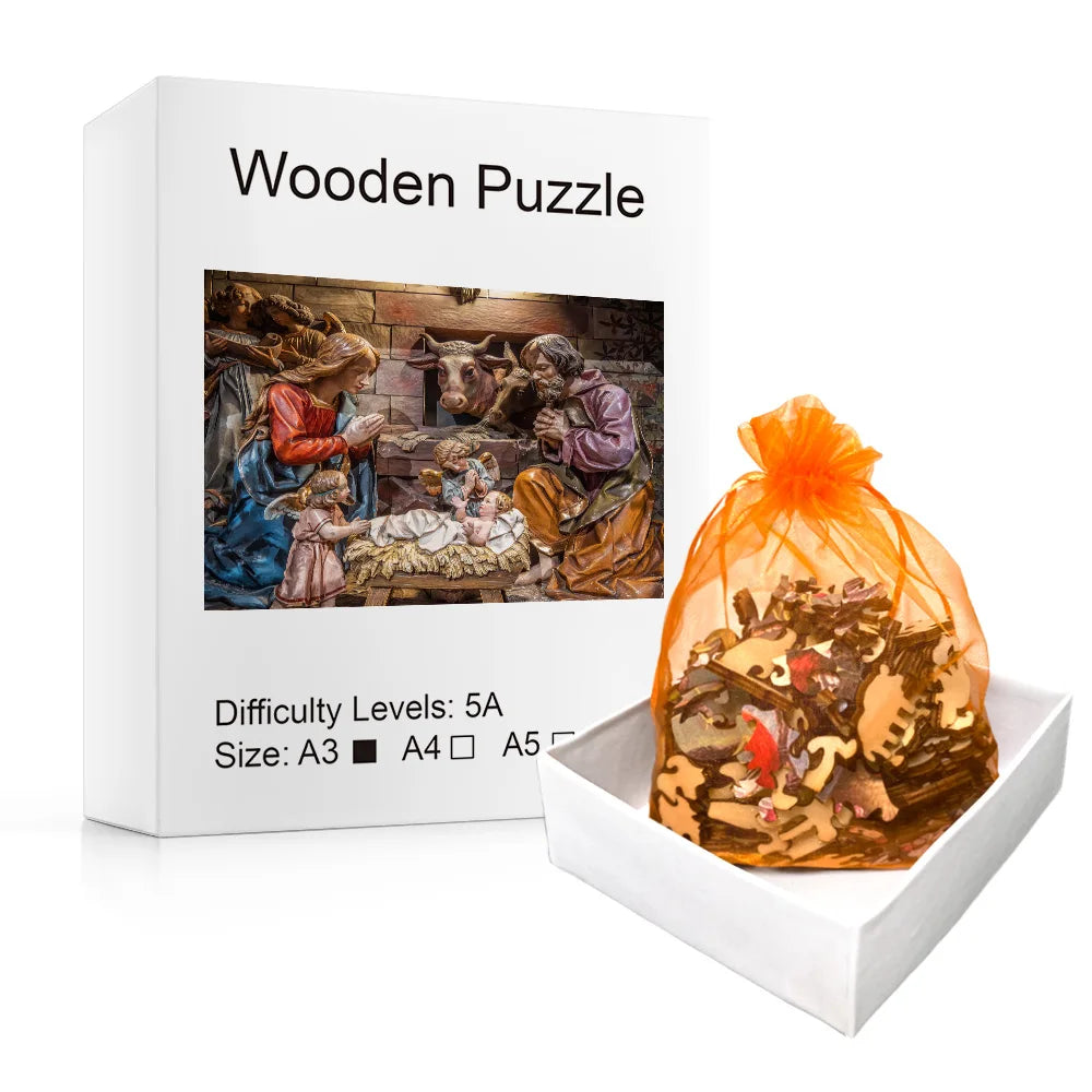 Wooden Nativity Scene Puzzle - Birth of Jesus